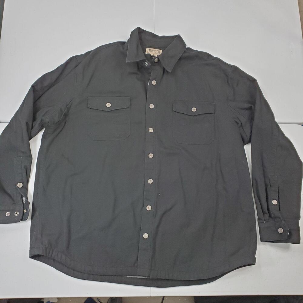 Duluth Trading Co No Quit Utility Jacket Men 3XLT Black Duck Canvas Lined